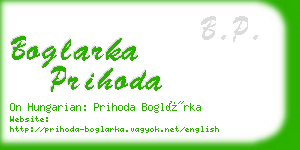 boglarka prihoda business card